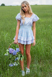 Stanton Mini Dress In Blueberry Dust