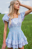 Stanton Mini Dress In Blueberry Dust