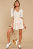 Past Life Ivory And Pink Floral Print Dress