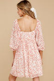 Kiss Goodbye Pink Floral Print Dress