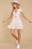 Lovely Afternoon Pink Floral Print Dress