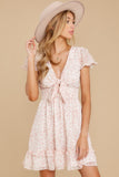 Lovely Afternoon Pink Floral Print Dress