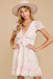 Lovely Afternoon Pink Floral Print Dress