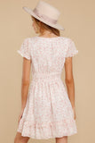 Lovely Afternoon Pink Floral Print Dress