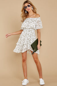 Some Say Love White Floral Print Dress
