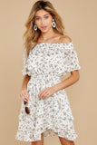Some Say Love White Floral Print Dress