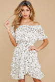 Some Say Love White Floral Print Dress
