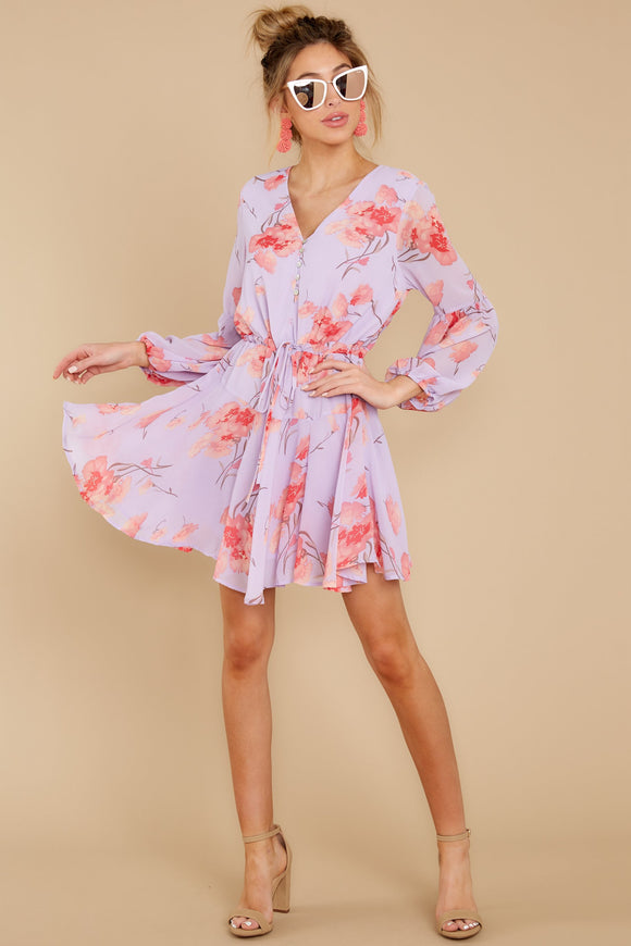 That Feeling You Get Lavender Print Dress