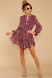 Let This Be Wine Floral Print Dress