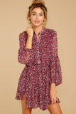 Let This Be Wine Floral Print Dress