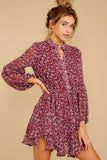 Let This Be Wine Floral Print Dress