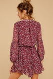 Let This Be Wine Floral Print Dress