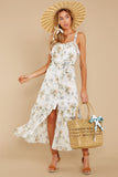 Southern Hospitality Ivory Floral Print Maxi Dress