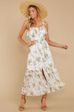 Southern Hospitality Ivory Floral Print Maxi Dress