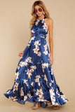Start Of Something Navy Floral Print Maxi Dress