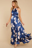 Start Of Something Navy Floral Print Maxi Dress