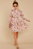Straight For Your Heart Ivory Floral Print Dress
