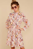 Straight For Your Heart Ivory Floral Print Dress