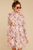 Straight For Your Heart Ivory Floral Print Dress
