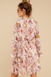 Straight For Your Heart Ivory Floral Print Dress