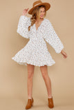 About A Feeling White Floral Print Dress