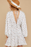 About A Feeling White Floral Print Dress
