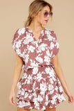 One That Got Away Mauve Floral Print Dress