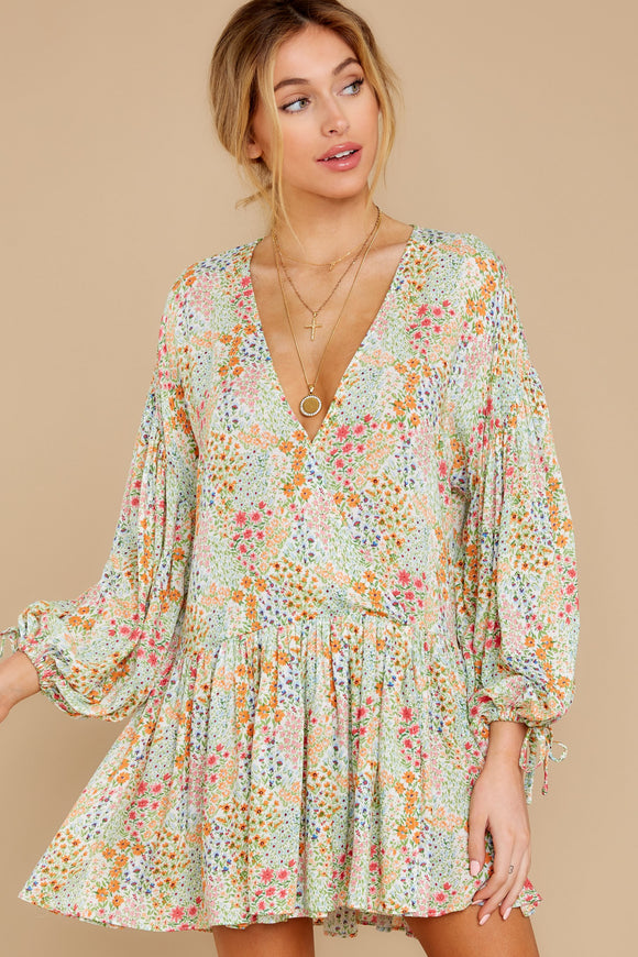 Always Delightful Multi Floral Print Dress (BACKORDER JULY)