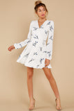 Bouquet of Love White Floral Print Dress