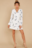 Bouquet of Love White Floral Print Dress