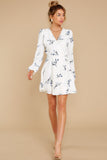 Bouquet of Love White Floral Print Dress