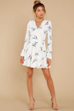 Bouquet of Love White Floral Print Dress