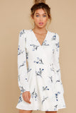 Bouquet of Love White Floral Print Dress