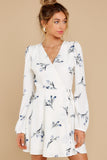 Bouquet of Love White Floral Print Dress
