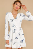 Bouquet of Love White Floral Print Dress