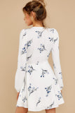 Bouquet of Love White Floral Print Dress