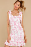 Love So Pure Pink Print Dress