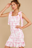 Love So Pure Pink Print Dress