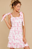 Love So Pure Pink Print Dress
