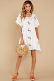 Dreaming In Florals White Embroidered Dress
