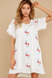 Dreaming In Florals White Embroidered Dress