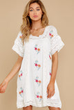 Dreaming In Florals White Embroidered Dress