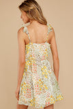 Sunny Meadows Green Floral Print Dress