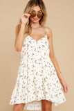 Dandelion Days White Floral Print Dress