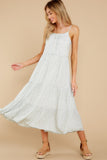 Spring Forward Light Green Floral Maxi Dress