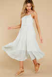 Spring Forward Light Green Floral Maxi Dress