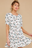 Couldn't Get Away White Floral Print Dress