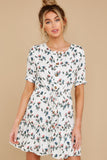 Couldn't Get Away White Floral Print Dress