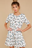 Couldn't Get Away White Floral Print Dress