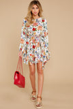 Pocket Of Posies White Floral Print Dress